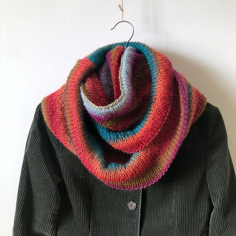 Yellowstone Park - Gradient Color - Handmade Woolen Neck Scarf - Knit Scarves & Wraps - Wool Multicolor