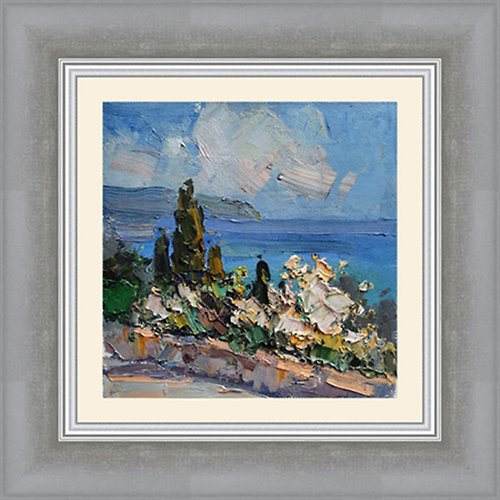 Arts from Malila Oil painting. The Spring Air. Original hand-painted artwork. Seascape painting.