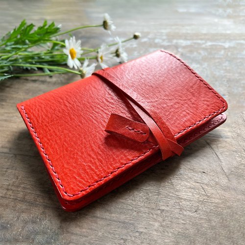 Bambini N° 9 艾曼紐皮革護照夾 x 皇家玫瑰紅 / 客製化禮物