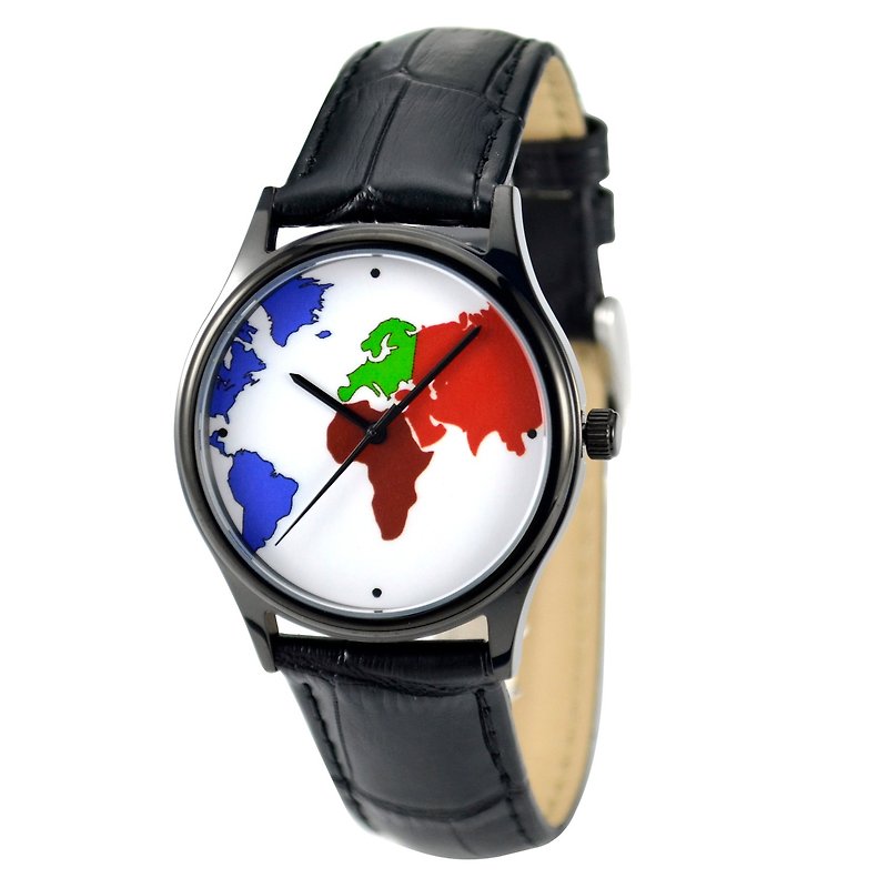 Colorful World Map Watch - Unisex - Free Shipping Worldwide - นาฬิกาผู้หญิง - โลหะ หลากหลายสี