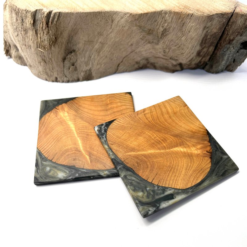 【Seeds】Personalized Wood Coasters, Custom Coasters, Engraved Gift  C-110 - ที่รองแก้ว - ไม้ 