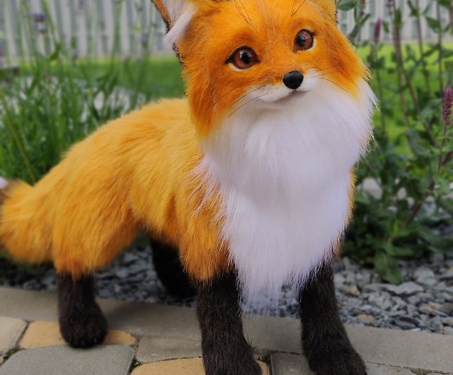 Realistic plush toy Red Fox - Shop MoonFoxToys Stuffed Dolls & Figurines -  Pinkoi