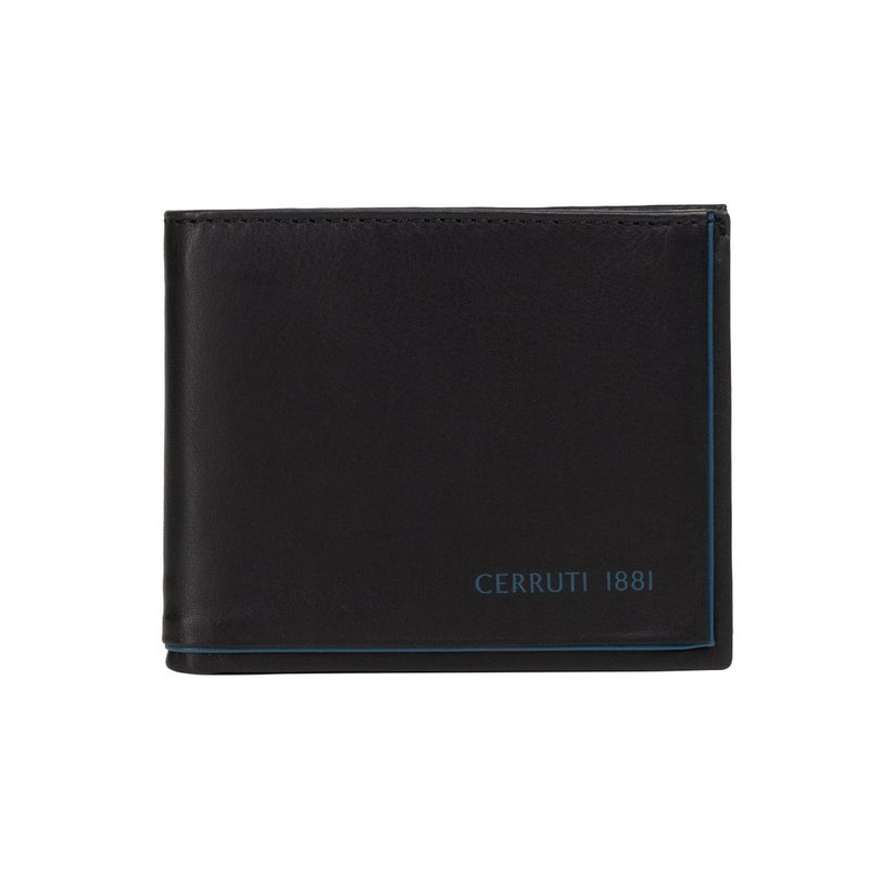 CERRUTI 1881 限量2折 頂級小牛皮4卡皮夾 全新專櫃展示品 - 錢包/皮夾/長短夾 - 真皮 黑色