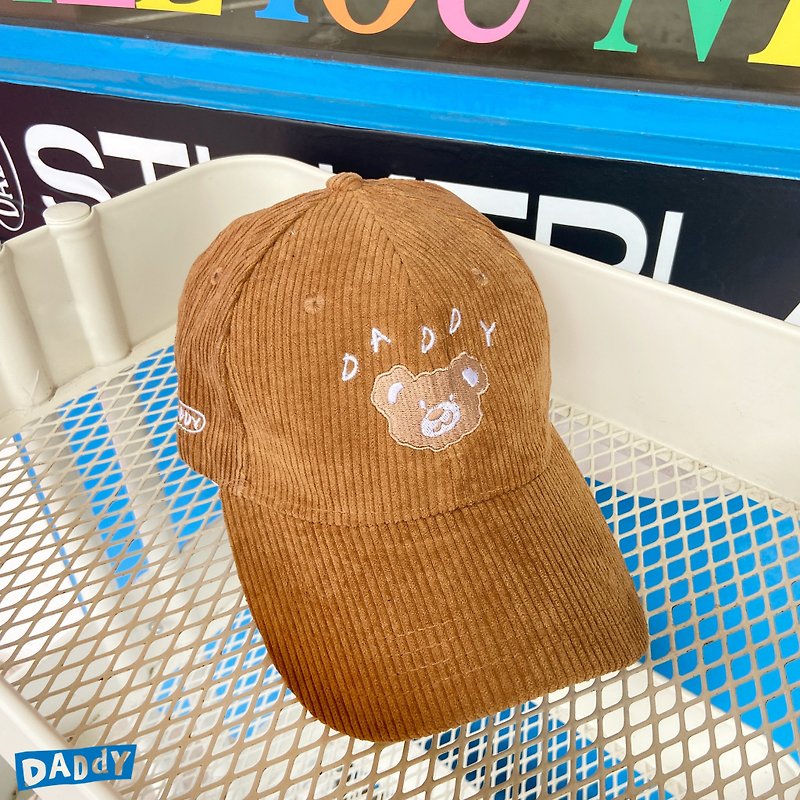 Daddy Cap Bear Brown - 帽子 - 其他材質 咖啡色