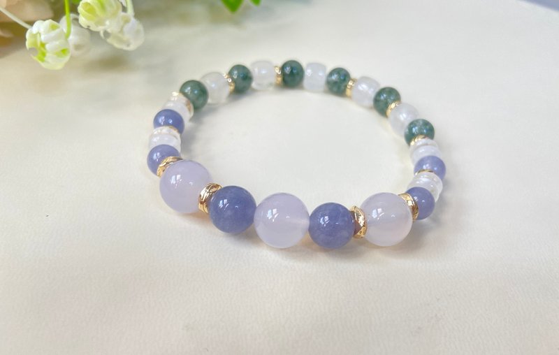 丹泉石/紫玉晶/白幽靈/綠幽靈 - 手鍊/手環 - 水晶 多色