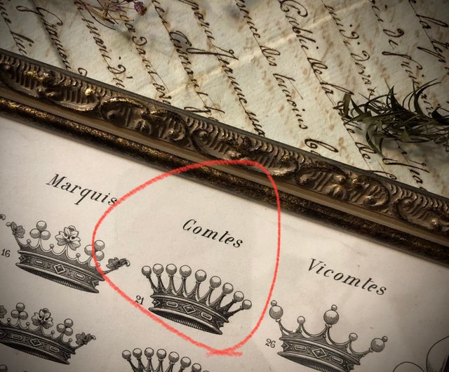 フランス製ブラックウッドハンドル伯爵シーリングスタンプ - ショップ