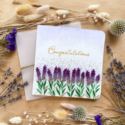 Quill Cards Greeting Card - Congratulations - Lavender