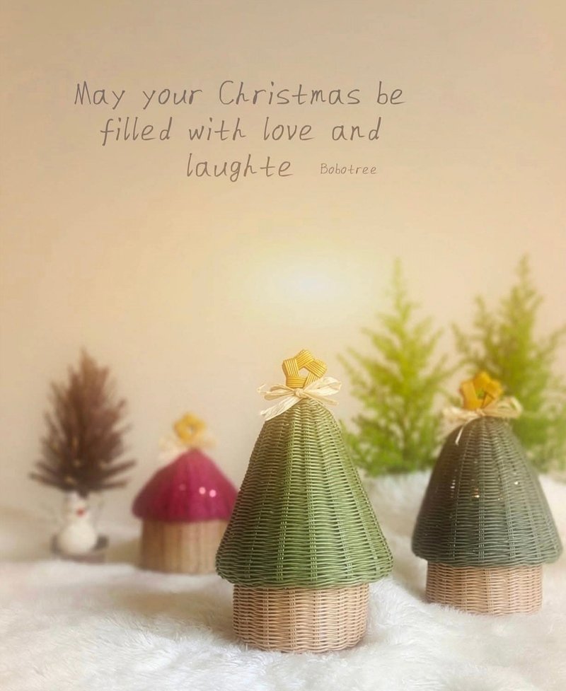 あなただけのオーダーメイド 歌うクリスマスツリー クリスマスランプ ゼンマイオルゴール - 置物 - 紙 グリーン