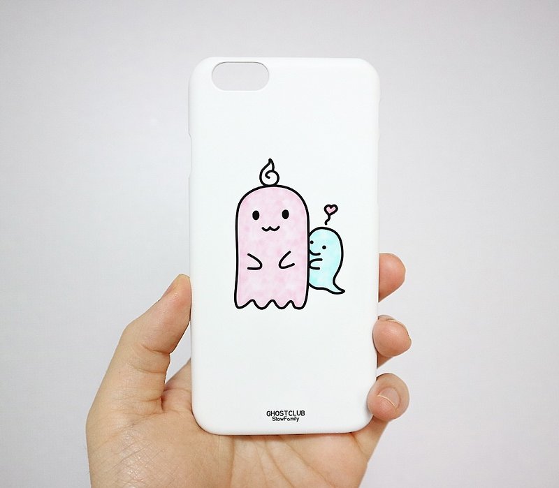 Ghost Phone Case, iPhone Case, Galaxy Case, LG Phone Case, Art Character Cute Case - Phone Cases - Plastic White