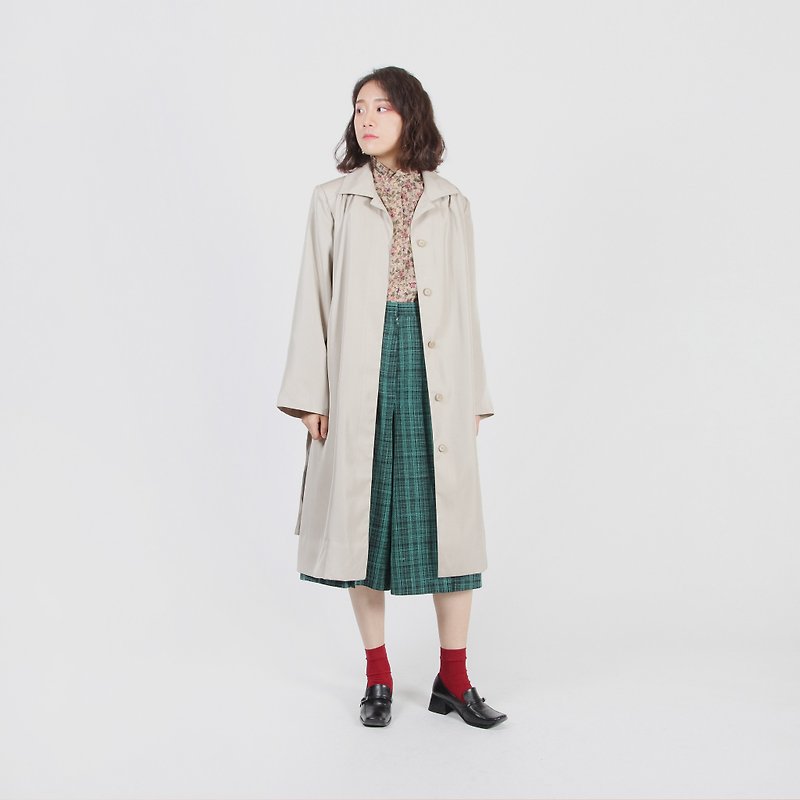 [Egg plant ancient] group of green days and classic vintage trench coat - Women's Blazers & Trench Coats - Polyester Khaki
