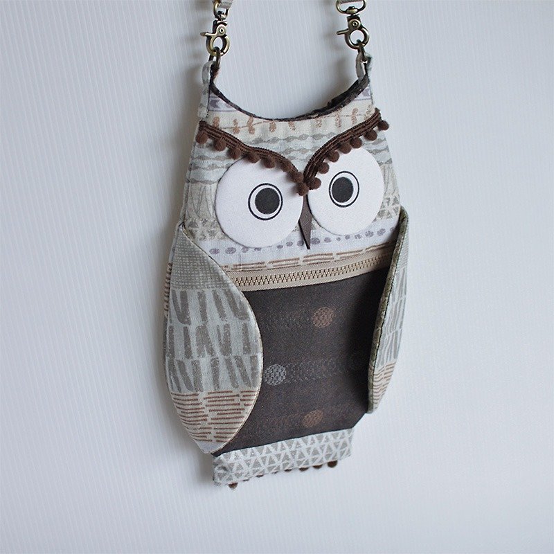 Owl Crossbody Bag No.6 - Messenger Bags & Sling Bags - Cotton & Hemp Multicolor