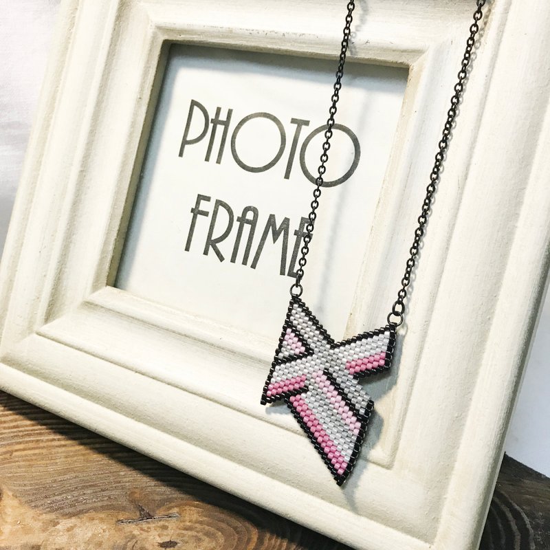幾何系列 : Stylish Pink Necklace (N1706JS) - 項鍊 - 其他材質 粉紅色