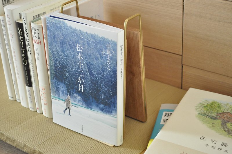 Book end I want to decorate like a store Tamo · Shioji · Ash - Book Covers - Wood Khaki