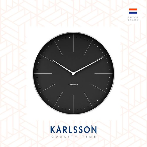 Ur Lifestyle Karlsson 37.5cm wall clock Normann station black