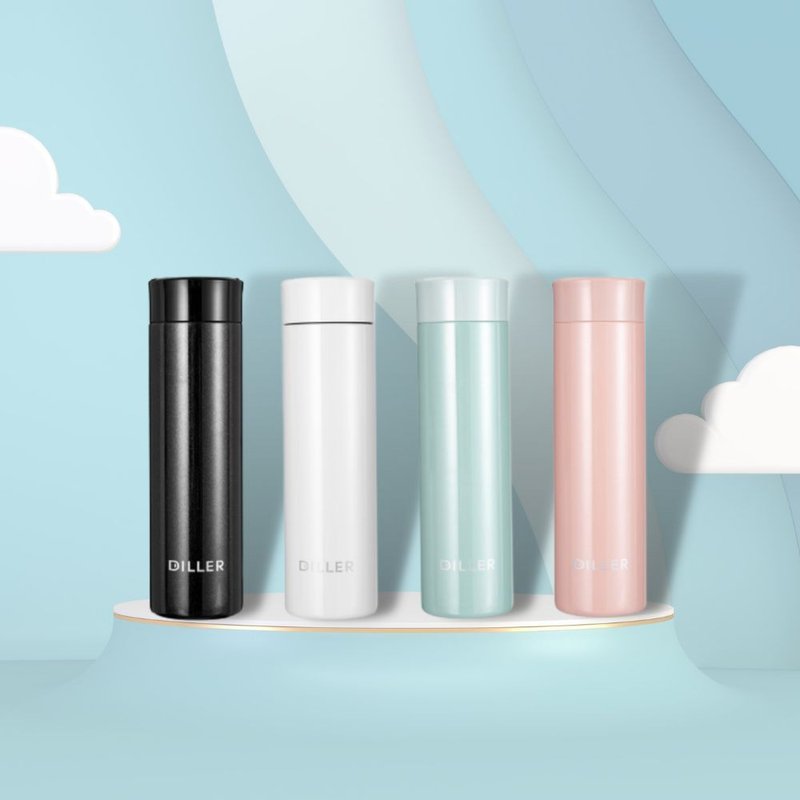 【Diller】MLH8751 Breeze portable 316 ultra-lightweight Stainless Steel thermos cup 400ml 4 colors optional - กระติกน้ำ - วัสดุอื่นๆ 