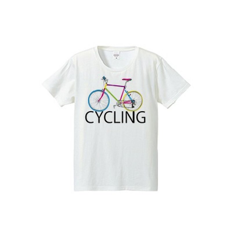 CYCLING2 (4.7oz T-shirt) - เสื้อยืดผู้หญิง - วัสดุอื่นๆ ขาว