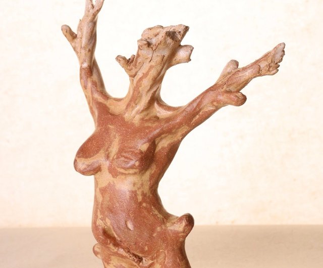 クリスマスギフト】木の精霊 ヌードの木霊アーティスト彫刻/スタチュー