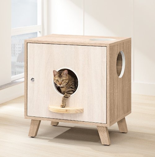 シンプルな猫用トイレキャビネット - 猫用トイレ付き - ショップ