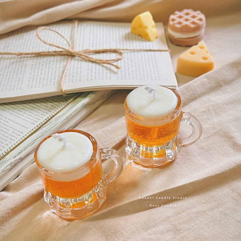 Beer shaped candle fun scented candle foam beer candle - Candles & Candle Holders - Wax 