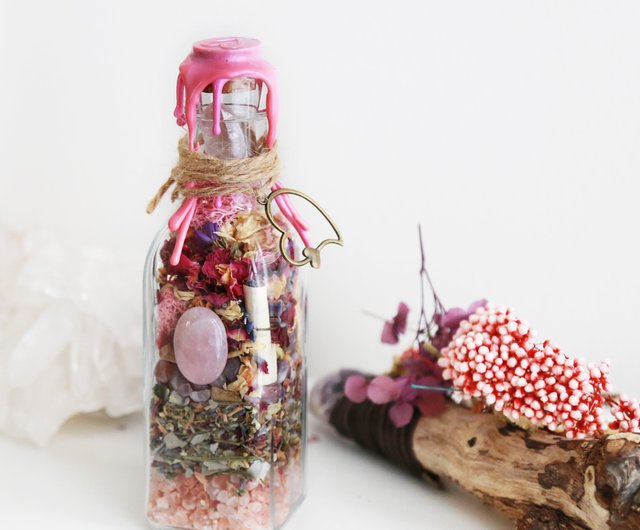 Abundance Spell Bottle Prosperity Mini Herb Bottle Witch 