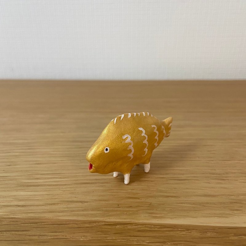 行走的魚(kira) - 擺飾/家飾品 - 黏土 金色