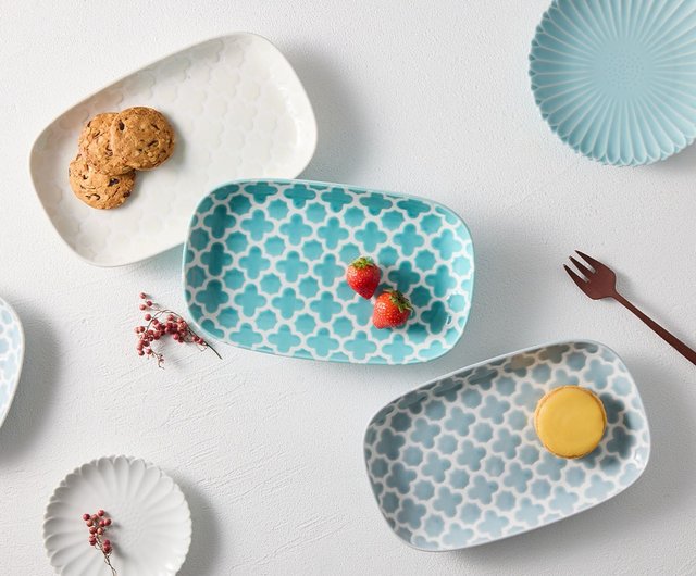 備前焼 長方形皿 3枚セット（陶板） 石丸 波佐見焼 モロッカンタイル長方形皿 3枚セット - ショップ