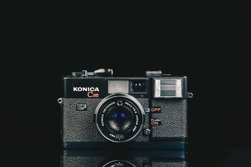 KONICA C35 EF #AD #135 film camera - Cameras - Other Metals Black