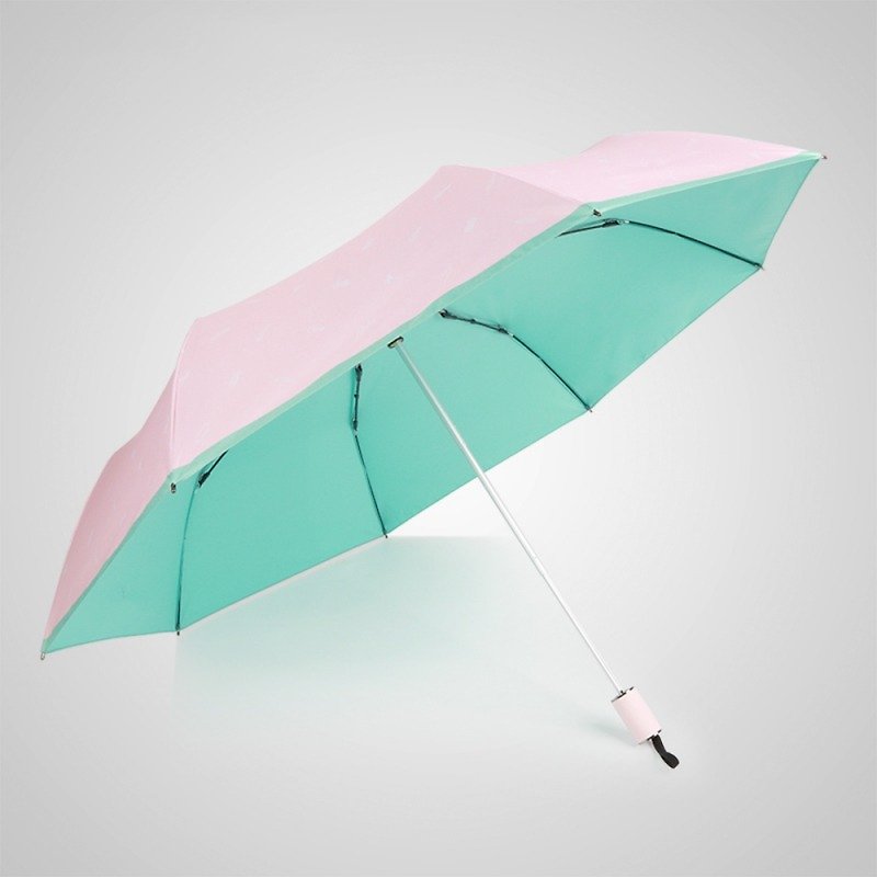 [German Kobold] Anti-UV Hawaiian Style-Ultra-lightweight Sunshade and Sunscreen Tri-fold Umbrella-Green - ร่ม - วัสดุอื่นๆ 