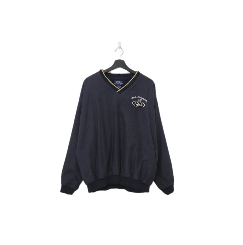 Back to Green - Windproof Pullover - V-Neck - Dark - f-04 // Vintage - อื่นๆ - เส้นใยสังเคราะห์ 