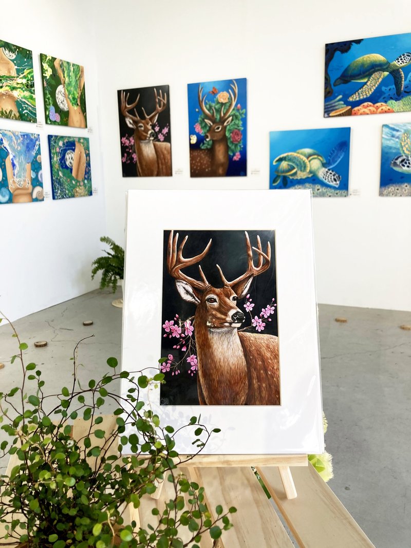 Smile In The Dark l Fine Art Prints l Giclée Prints in a white mount - โปสเตอร์ - กระดาษ หลากหลายสี