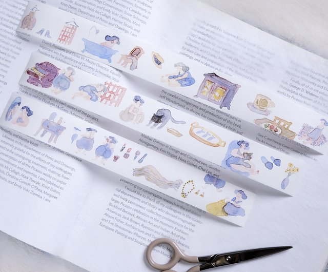 Washi Tape - A Beautiful Day, Japanese Washi Tape, Cute Girls Illustration,  BuJo - Shop dodolulu Washi Tape - Pinkoi