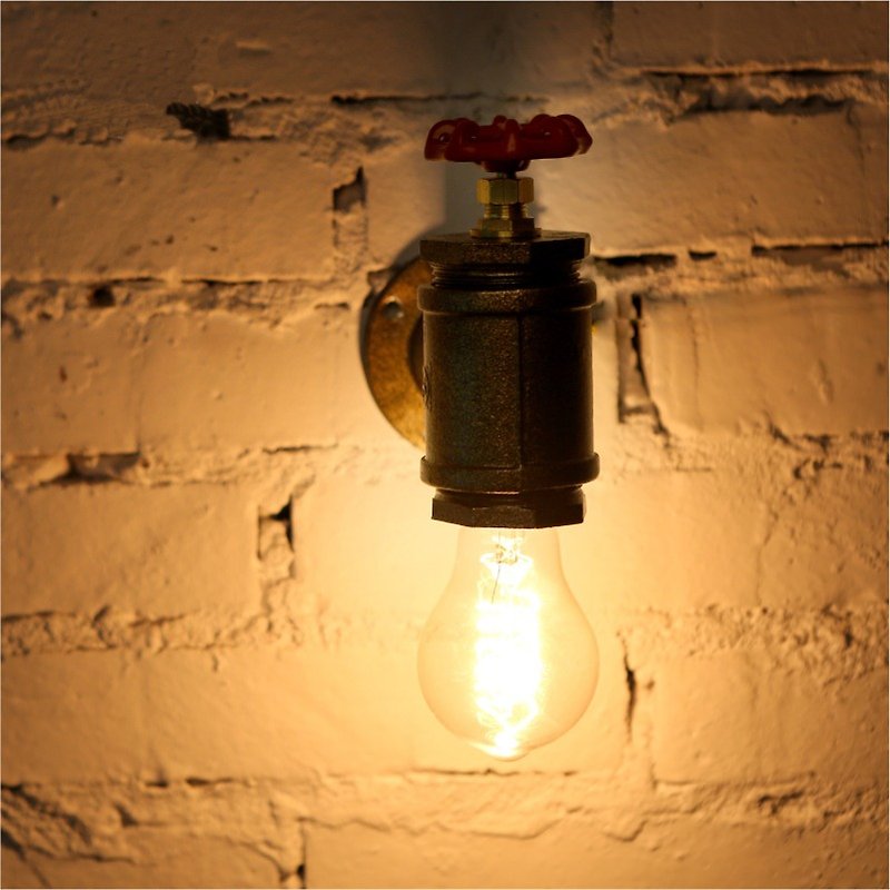loft 工業風水管壁燈酒吧咖啡廳裝飾燈 - 燈具/燈飾 - 其他金屬 咖啡色