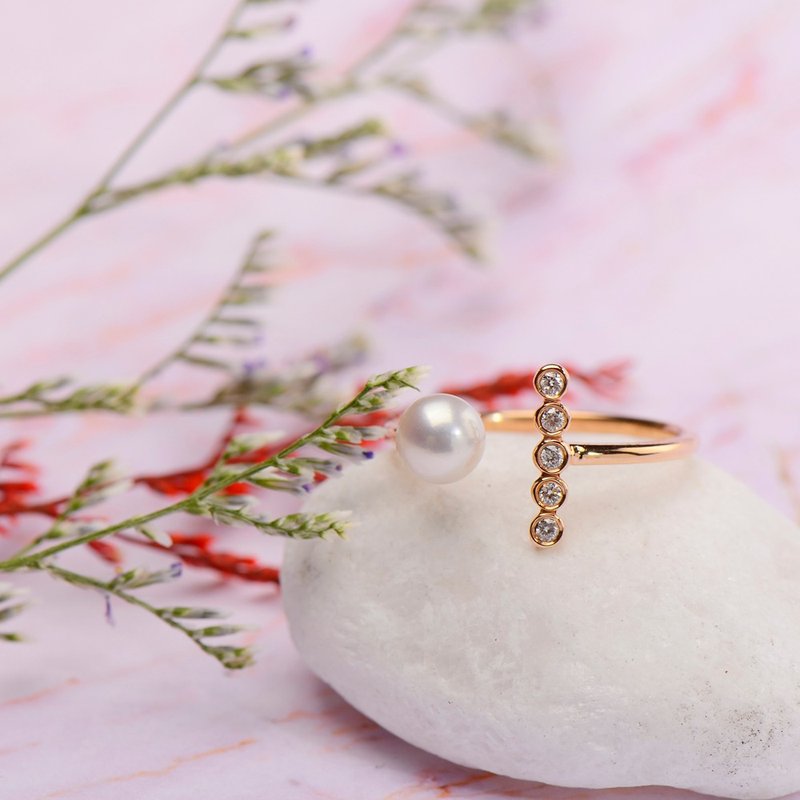 Pearl General Rings - Creation Pearl Diamond Ring