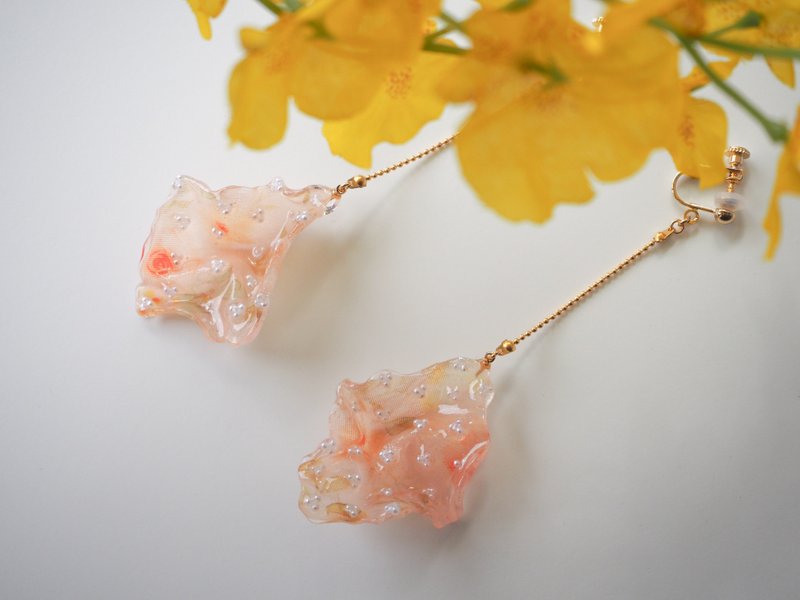 Pinkoi Design Fest in Taipei 2025 限定預約商品 - 耳環/耳夾/耳骨夾 - 樹脂 橘色