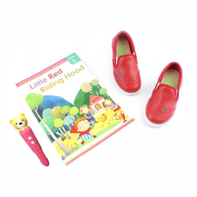 オックスフォードの靴の物語 - 小さな赤い赤ずきんちゃんとビッグバッドウルフ（図書の値+靴の組み合わせセット） - キッズシューズ - その他の素材 レッド