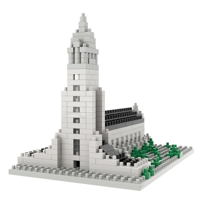 Archbrick Hallgrimskirkja Church Brick Nanoblock - Items for Display - Plastic Multicolor