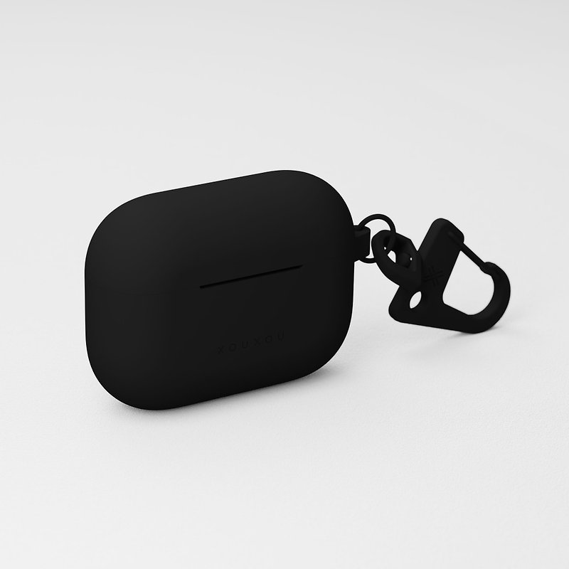 XOUXOU / AirPods Pro Case-Black - ที่เก็บหูฟัง - ซิลิคอน สีดำ