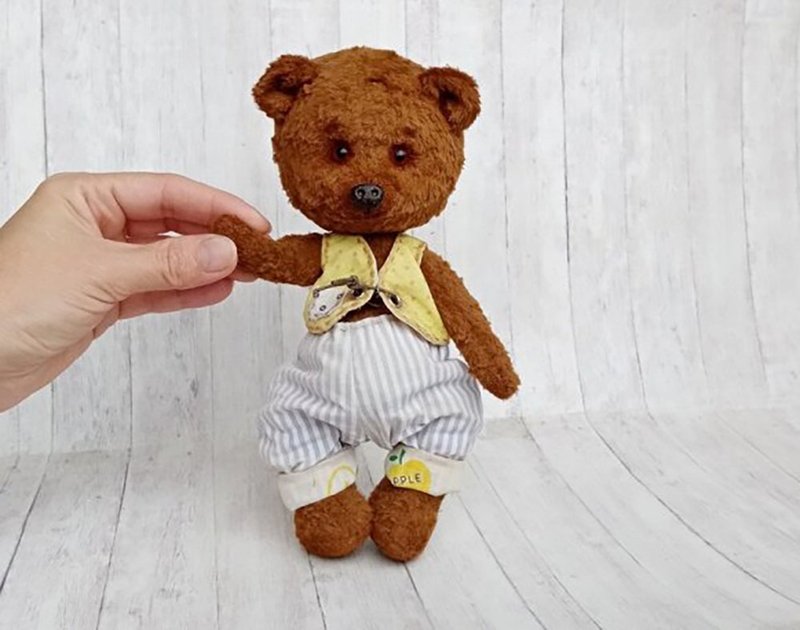 Artist teddy bear, Stuffed animal, Cute teddy bear - 玩偶/公仔 - 其他材質 