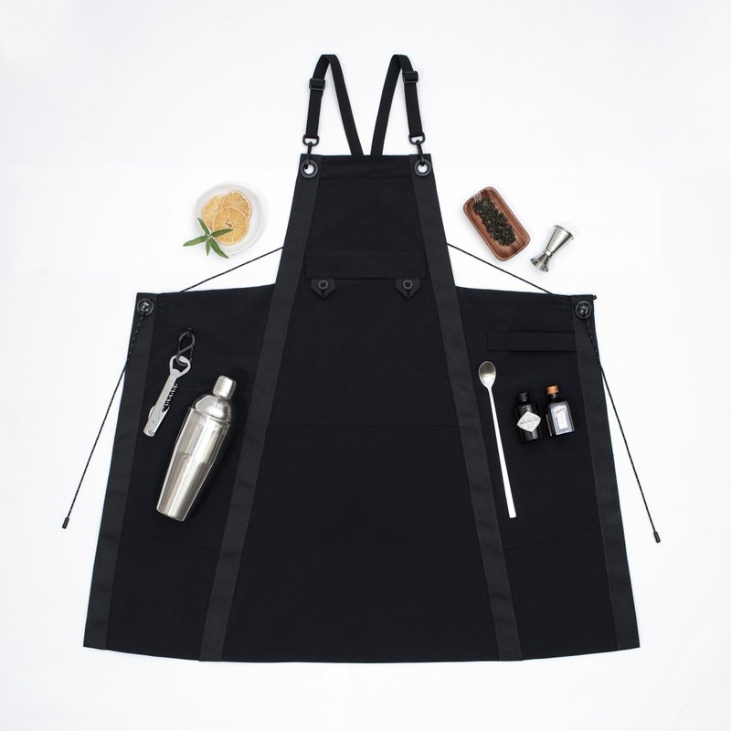 ACE SS SCUTM waterproof and stain-resistant worker's work apron Qianjin black by rin - Aprons - Nylon Black