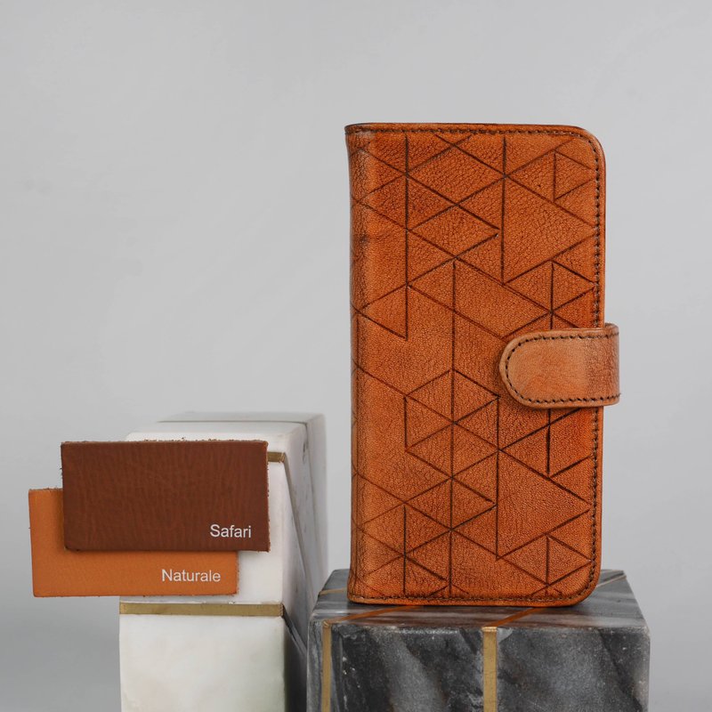 Leather iPhone wallet case for iPhone Xs/X & Xs Max - 手機殼/手機套 - 真皮 咖啡色