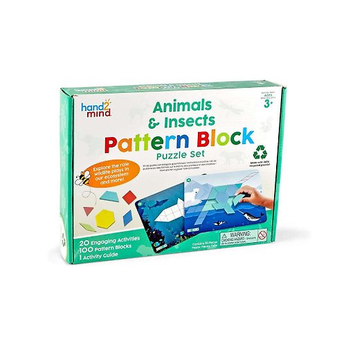 好玩伴．親子選物 美國hand2mind 創意幾何拼圖遊戲組-動物與昆蟲 | 動物保育主題