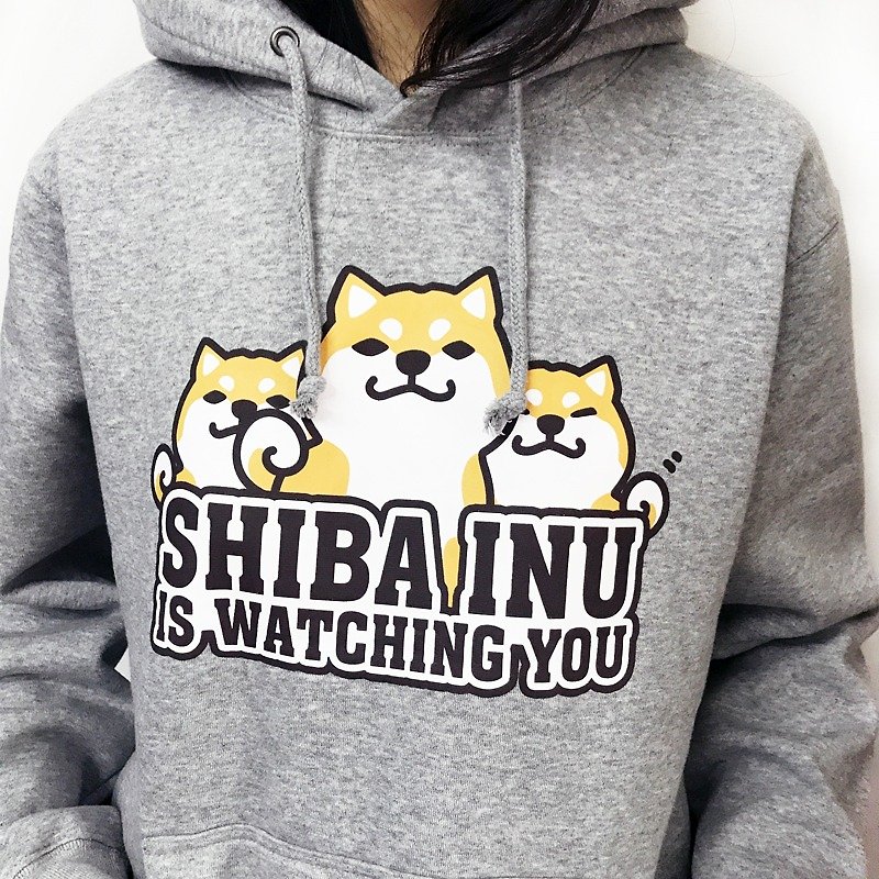 仓屋~ Shiba Inu sweater #sa016 Gray - Unisex Hoodies & T-Shirts - Paper Gray