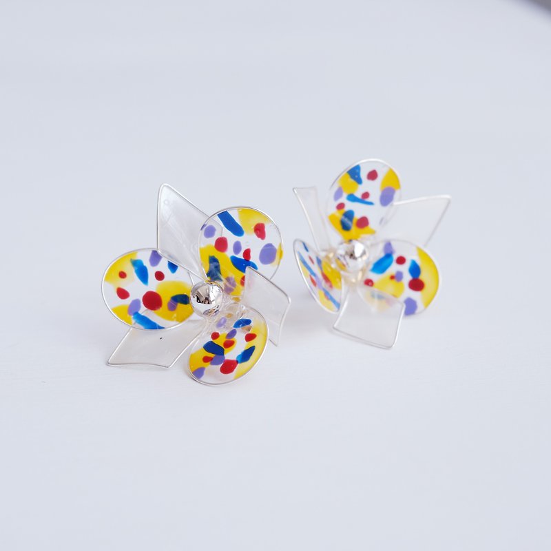 Philosopher  - Hand Made Earrings (polka dot) - Earrings & Clip-ons - Other Materials Multicolor