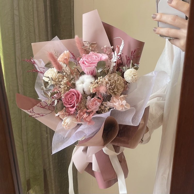 【Marriage Proposal Bouquet】Valentine's Day Gift Immortal Rose Confession Bouquet Diffuser Graduation Bouquet - Plants - Plants & Flowers 