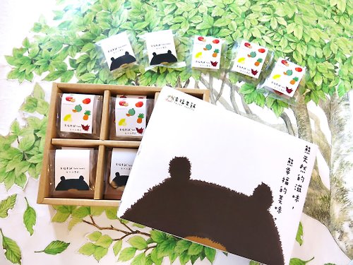幸福果舖TasteSweety 幸福果舖-經典黑熊水果乾禮盒(6格12入/18入)