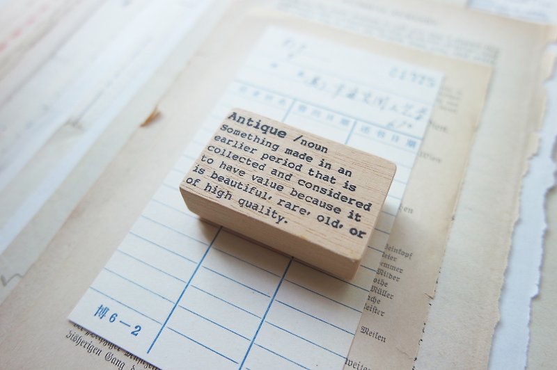 Dictionary series - Antique - Stamps & Stamp Pads - Wood 