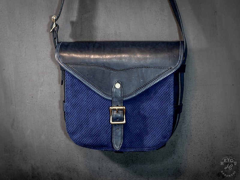 The Wayfarer's Bag-Type.3-Wayfarer Saddle Bag - Messenger Bags & Sling Bags - Genuine Leather Multicolor