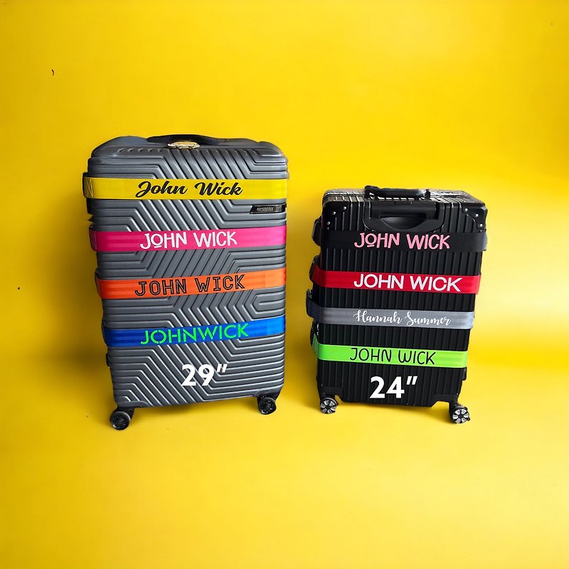 Personalised Luggage strap, Luggage Strap, Travel Belt, Security Luggage Strap, - Luggage & Luggage Covers - Nylon Black