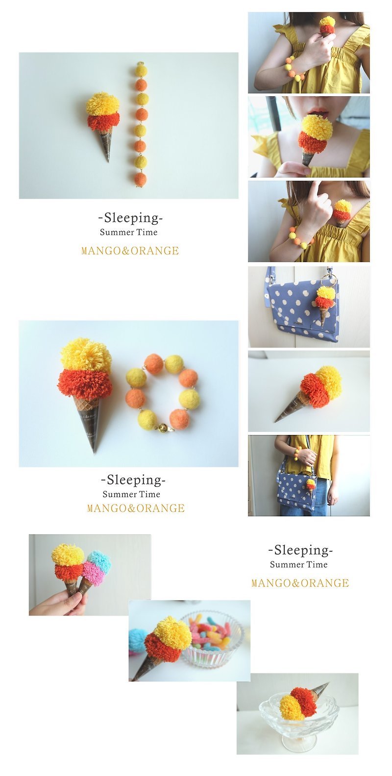 sleeping original handmade summer solstice [SUMMER TIME] series - Bracelets - Wool Multicolor
