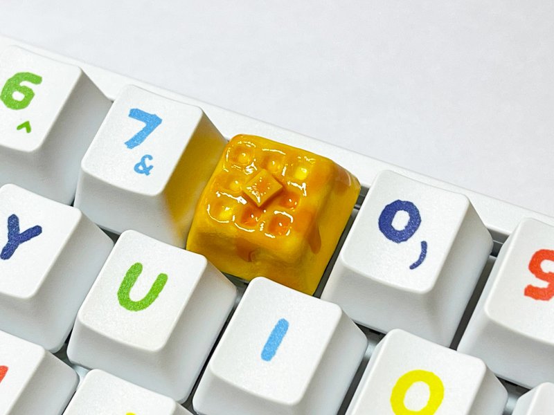 Keycap Waffle With Butter and Honey - อุปกรณ์เสริมคอมพิวเตอร์ - ดินเหนียว หลากหลายสี